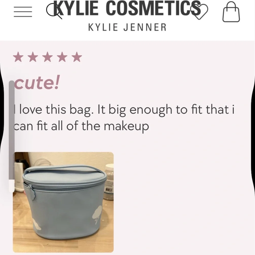 KYLIE COSMETICS Blue Cloud Cosmetic/Travel Bag